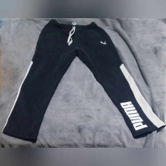 Puma Boy's Sweatpants XXL Black White Logo - Picture 2 of 9